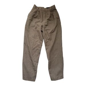 Giorgio Sant’ Angelo Brown Checkered Pants